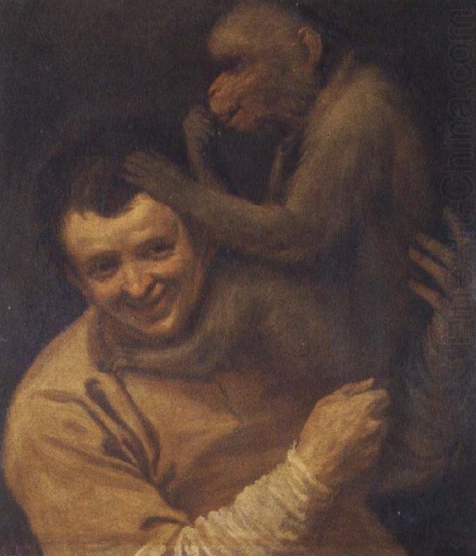 With portrait of young monkeys, Annibale Carracci
